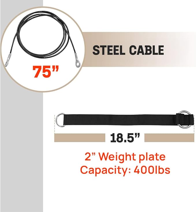 Yes4All Cable Machine Attachment, Row Handles, Tricep Rope, Straight Bar, V Bar, LAT Pulldown Accessories Load 880 LB for Home Gym