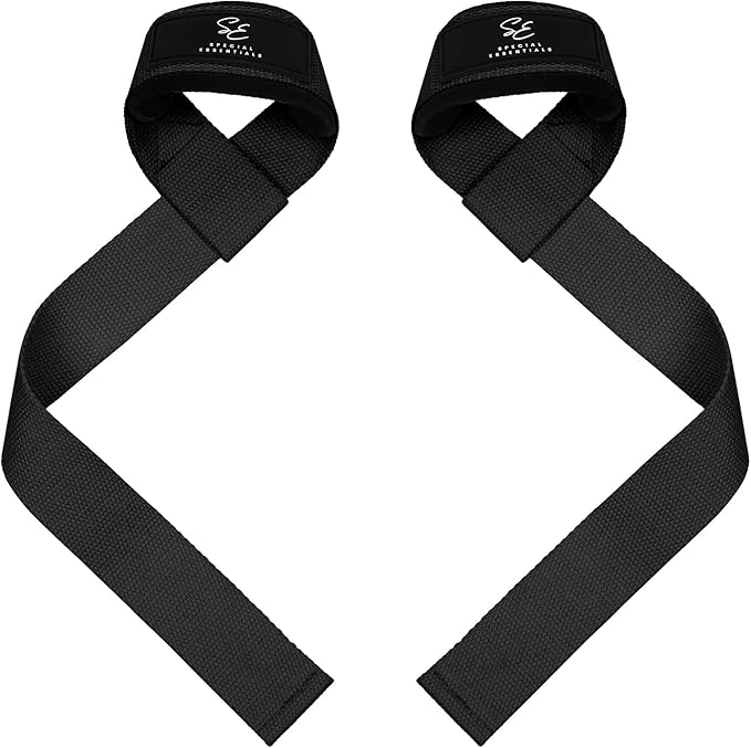 Special Essentials 2 Pack of Wrist Straps for Weightlifting - Two-Sided Anti Slip Silicone Grip & Padded Neoprene - Durable Gym Lifting Straps for Men and Women for Bodybuilding & Powerlifting