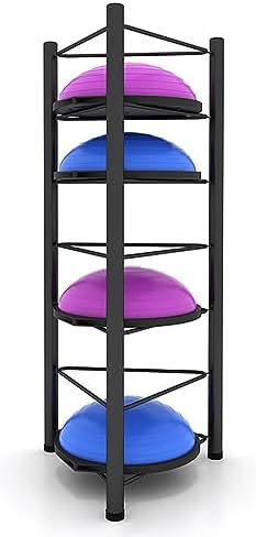 Exercise Ball Storage Rack - Home Gym Organizer for 3/5/6/7 Tier Floor Stand - Holds Bosu, Slam, Bowling & Medicine Balls - Durable, Space-Saving Design