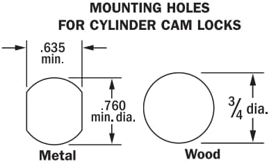 CompX National Disc Tumbler 1-3/16" Cam Lock - Keyed Different C8073-KD-14A