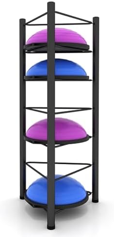 Exercise Half Balance Ball Storage Rack - Tier Floor Stand Organizer for Home Gym, Ideal for Bosu, Slam Balls & Medicine Balls - Optimize Space & Enhance Workouts