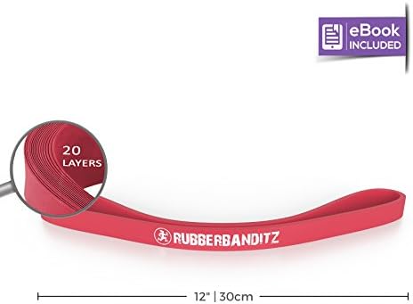 Rubberbanditz Extra Thick Booty Bands - for Glutes and Legs Workouts - Includes eGuide for Women - Mini Loop Exercise Band Engages HIPS, Thighs, Butt, and Abs - 5 Mini Resistance Band Sizes 5-100 lbs