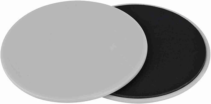 Fitness Gliding Disc 2PCS, Slider Sport Full Body Workout Core Stabilization, ABS Exercise Sliding Glidings Discs (Gray)