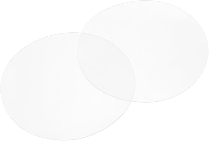 PATIKIL Glass Table Top Anti Slip Pads, 10Pcs 100mm Dia x 1mm Thick Clear Glasses Tables Silicone Bumper Pad for Photo Frame Furniture Kitchen Cabinets DIY Home Craft, White