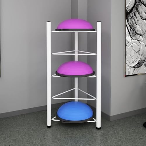 Half Balance Ball Storage Rack - Tier Floor Stand Organizer for Home Gym, Perfect for Bosu, Slam Balls, and Medicine Balls - Efficient Exercise Equipment Storage Solution