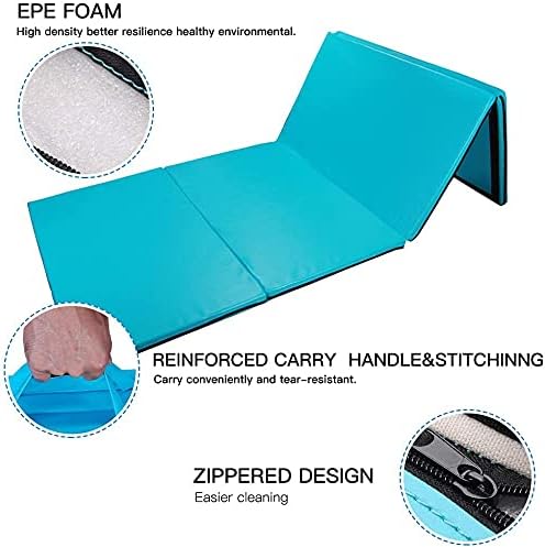 Polar Aurora 4'x8'x2 Thick Folding Gymnastics Exercise Mat Aerobics Stretching Yoga Mats