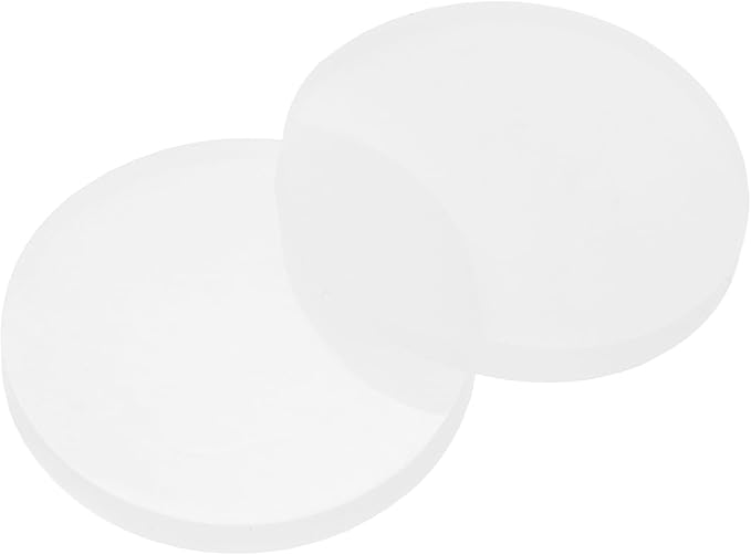 PATIKIL Glass Table Top Anti Slip Pads, 10Pcs 40mm Dia x 5mm Thick Clear Glasses Tables Silicone Bumper Pad for Photo Frame Furniture Kitchen Cabinets DIY Home Craft, White