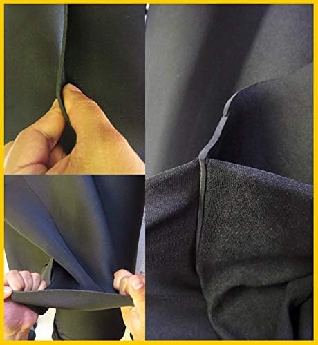 Neoprene Bonded Sponge Waterproof Wetsuit Fabric Black 1MM, 2MM, 3MM, 4MM, 5MM Thick Sold by The Yard (1MM - by The Yard)