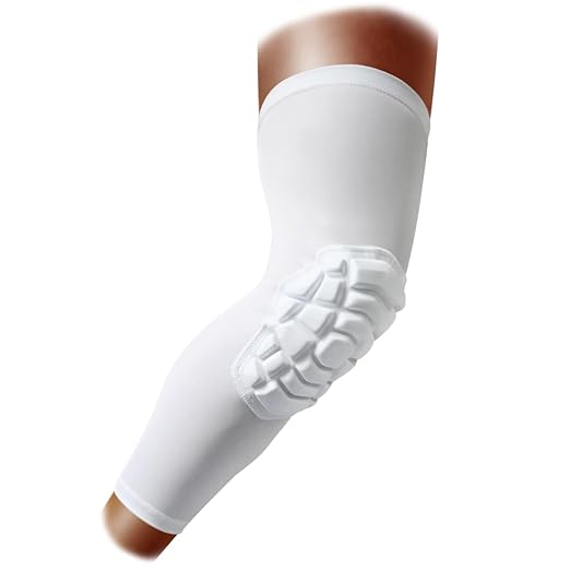 Knee Pads Wrestling Knee Sleeve Compression Leg Sleeves for Volleyball Basketball, Knee Compression Sleeve for Youth and Adult(White_S_1 Pcs)