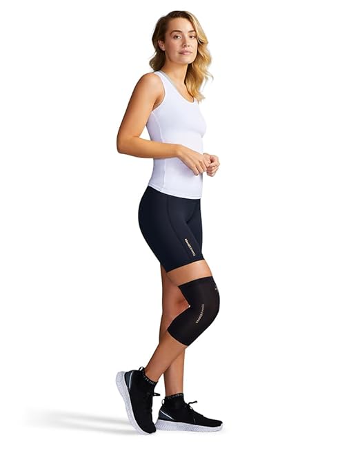 Tommie Copper Infrared Compression Knee Sleeve, Self Warming Knee Compression, Muscle Support & Stability, Slate Grey, Medium