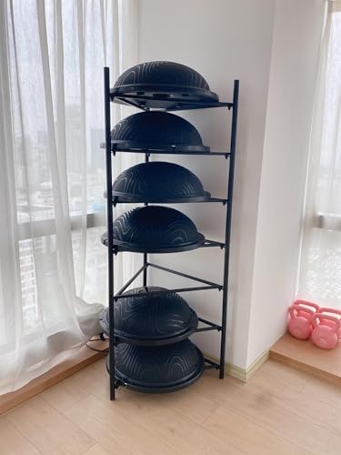 Exercise Half Balance Ball Storage Rack - Tier Floor Stand Organizer for Home Gym, Ideal for Bosu, Slam Balls & Medicine Balls - Optimize Space & Enhance Workouts