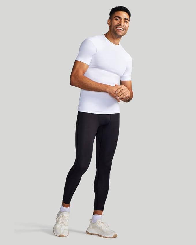 Tommie Copper Shoulder Support Shirt for Men, Posture Corrector Compression Shirt with UPF 50 Sun Protection