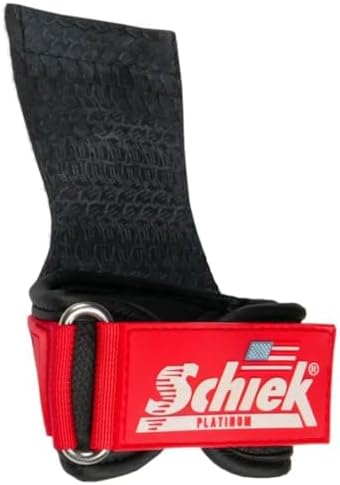 Schiek Sports Model 1907 Platinum Edition Ultimate Grips - 3 in 1 Weight Lifting Straps Wrist Wraps and Grip Pads - Secure Non Slip Control and Comfort for Strength Training