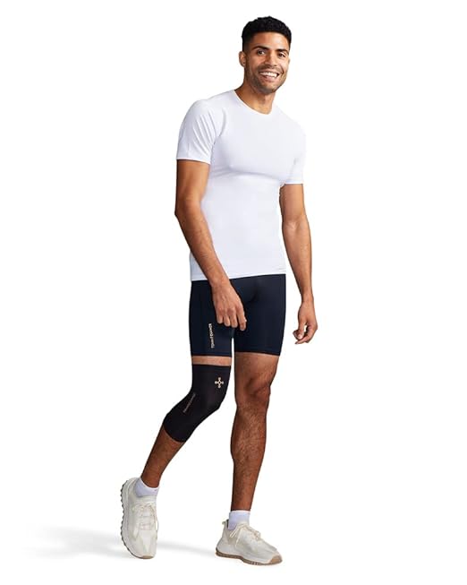 Tommie Copper Unisex Core Compression Knee Sleeve - Black - Small