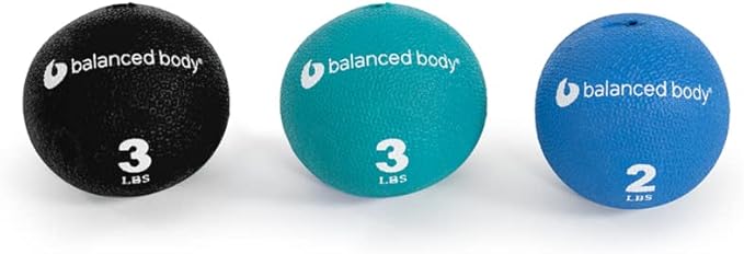 Balanced Body Weighted Pilates Ball for Home Exercise Equipment or Studio, 3 Pounds, 3 1/2-Inch Diameter, Green