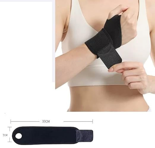 1pc Black Carpal Tunnel Wrist Brace, Adjustable Brace Night Support for Fitness, Right & Left Hands Weightlifting,Wraps for Women and Men