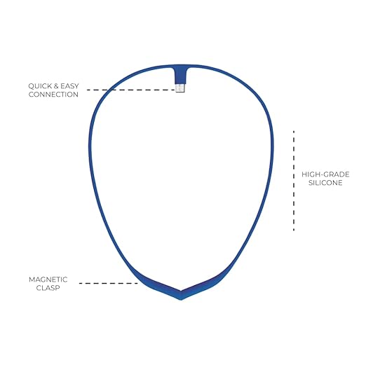 Upright Magnetic Necklace (Necklace Only) for GO S and GO 2 Posture Corrector Trainer (Navy Blue)