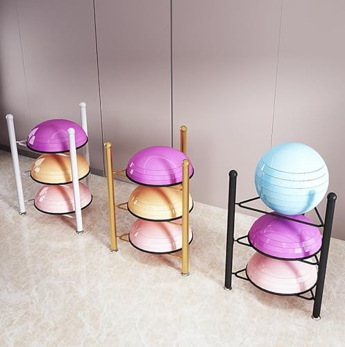 7-Tier Floor Stand Storage nizer for Home Gym - Exercise Half Balance Ball Rack, Ideal for Bosu, Slam Balls & Medicine Balls, Efficient Workout Equipment Storage