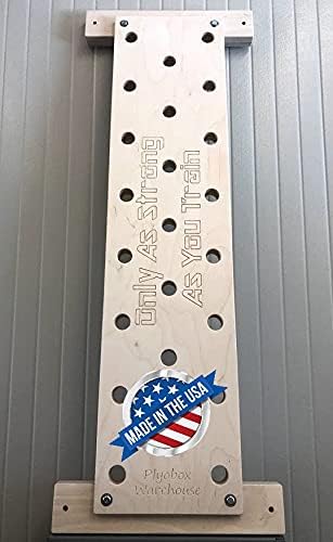12"x48" Climbing Pegboard. Custom Engraving Options! Includes 18" mounting Brackets for Wall Studs.