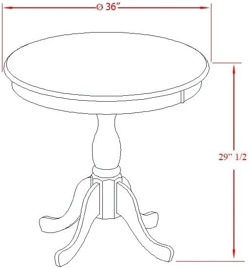 East West Furniture AMDR3-LWH-07 3 Piece Dining Table Set for Small Spaces Contains a Round Kitchen Table with Pedestal and 2 Gray Linen Fabric Upholstered Chairs, 36x36 Inch, Linen White