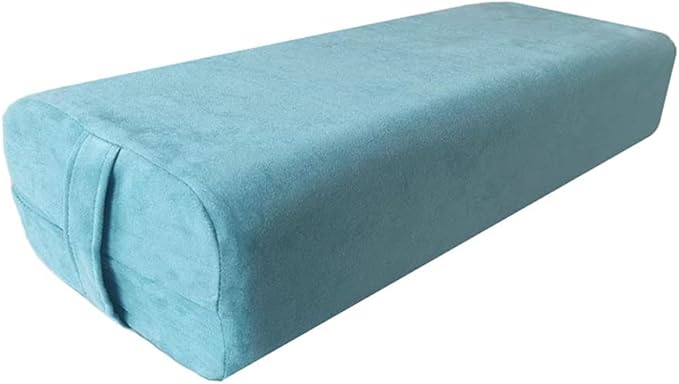 NGT new guide steps Yoga Bolster Pillow for Meditation and Support - Rectangular Yoga Cushion Foam Wedges Washable Suede Pillowcase for Men and Women with Carry Handles.…