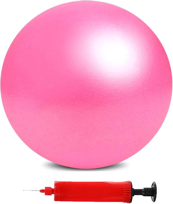 Mini Pilates Exercise Yoga Ball, 6 Inch Small Inflatable Exercise Yoga Ball,Core Training and Physical Therapy Equipment, with Pump