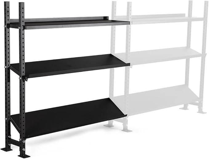 Titan Fitness Add-On Elite Series Mass Storage System for Dumbbell Kettlebell Slam Ball Storage, Bolt-On Adjustable Shelves
