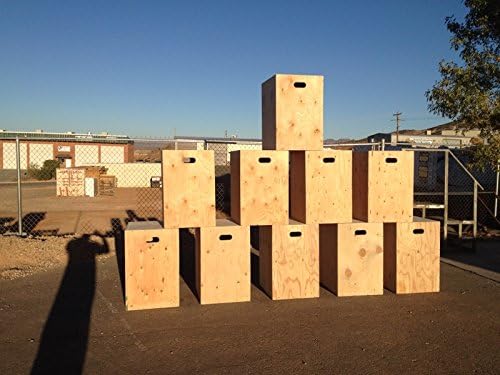 3 in 1 Plyometric Box: 16"x20"x24" Flatpack