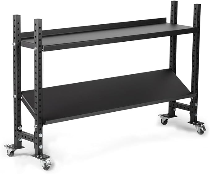 Titan Fitness Elite Series Mass Storage System for Dumbbell Kettlebell Slam Ball Storage, Core Unit, Bolt-On Adjustable Shelves, Home Gym Storage Rack for Workout Equipment