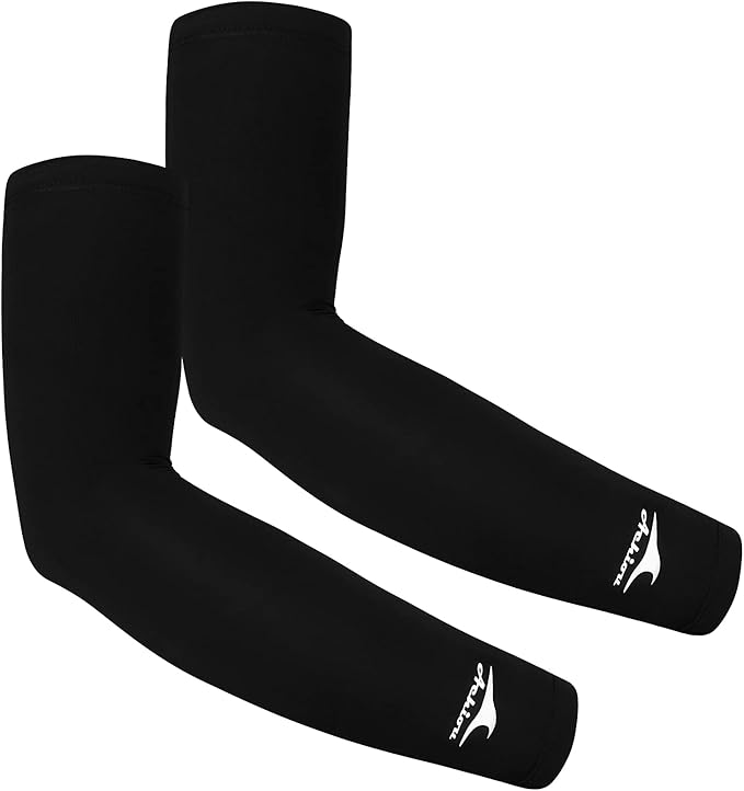 Achiou Cooling Ice Silk Arm Sleeves, Summer UV Sun Protection Compression Sleeves UPF 50+ for Women Volleyball Youth Sports