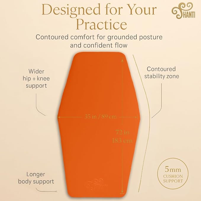 Shanti Diamond Series Yoga Mat - Diamond Shape to expand your Practise, UltraGrip surface, High dencity Cushioning for, Yoga, Pilates, Stretching & Home fitness.