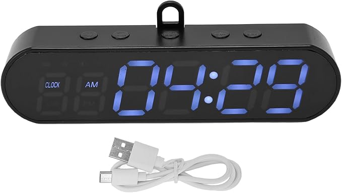 Portable Gym Timer, Interval Timer for Workout with Time Rounds, Stopwatch, Alarm Clock, Countdown, 1000mAh Large Battery Workout Clock for Tabata Fitness