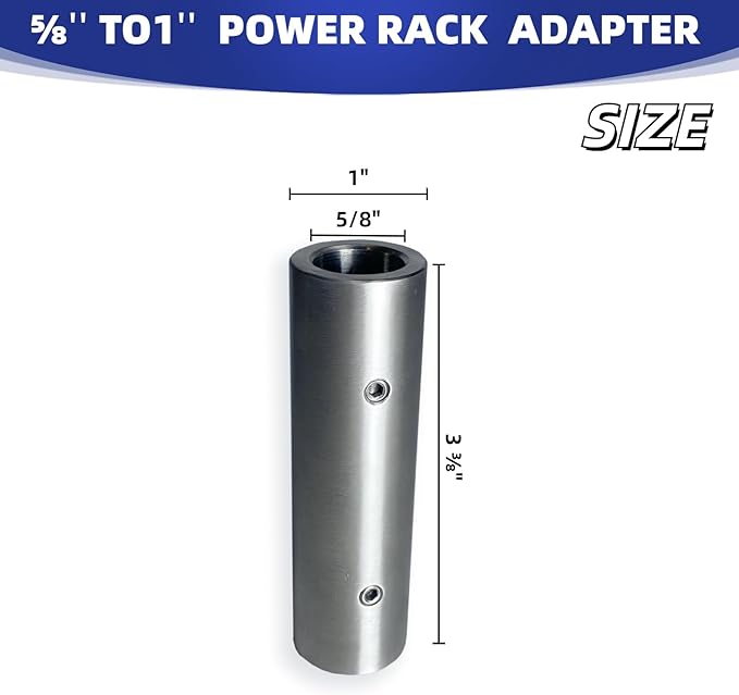 5/8" to 1" Power Rack Cages Rigs Attachment Pin Adapter Sleeve for 2"x2" 3"x3" 2 Pack