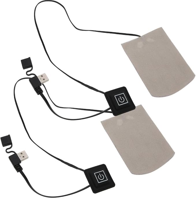 ‌‌1 Pair USB Electric Heated Socks Pad - Adjustable 3-Level Temperature Foot Warmer for Outdoor Sports, Fishing & Camping (9x6.5cm, 5V USB Powered)‌