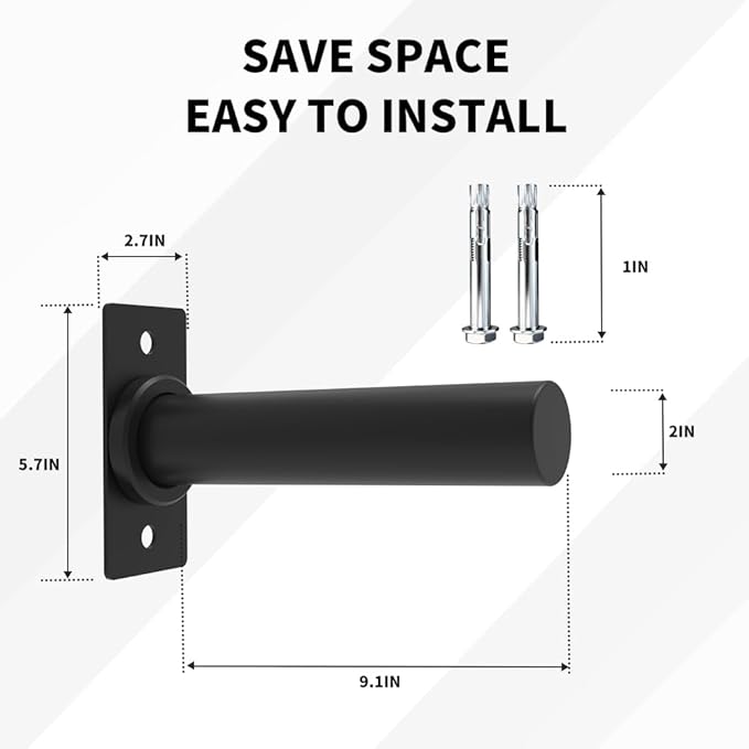Wall Mounted Weight Plate Holder, Bumper Plate Rack for Home Gym Wall Organized, All Kinds Sizes