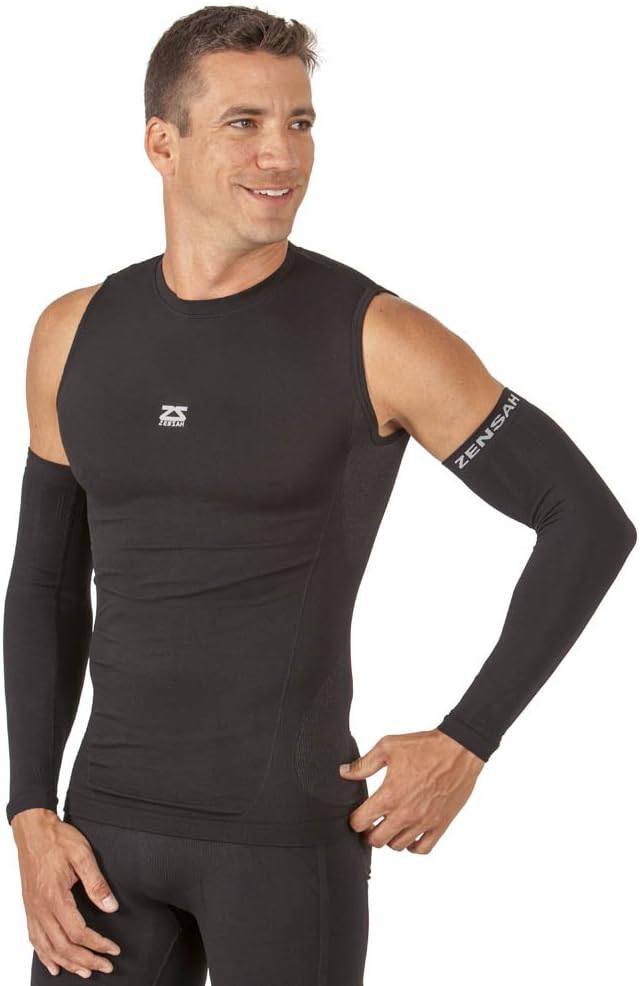Zensah Compression Arm Sleeves - Made in USA, Thermal Arm Warmers for Cycling and Running with UV Sun Protection