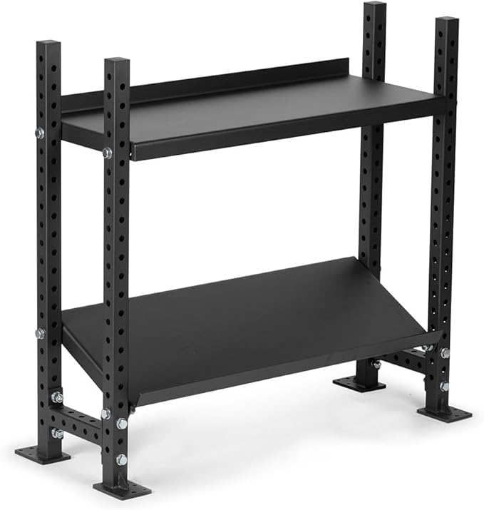 Titan Fitness Elite Series Mass Storage System for Dumbbell Kettlebell Slam Ball Storage, Core Unit, Bolt-On Adjustable Shelves, Home Gym Storage Rack for Workout Equipment