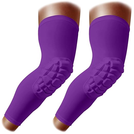 Knee Pads Wrestling Knee Sleeve Compression Leg Sleeves for Volleyball Basketball, Knee Compression Sleeve for Youth and Adult(Purple_L_2 Pcs)