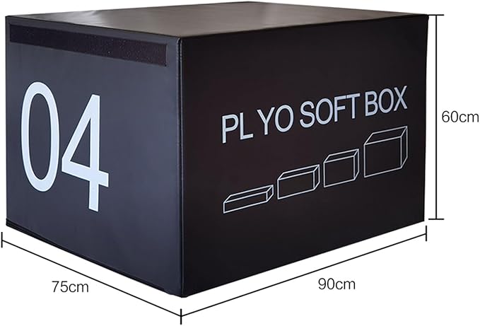 Box Jump, Soft Foam Enhanced Box Jump, Plyometric Training Box, Stackable Box Jump, Used for Jump Training, Pressure Training and Physical Training. Suitable for Home Gym Exercise