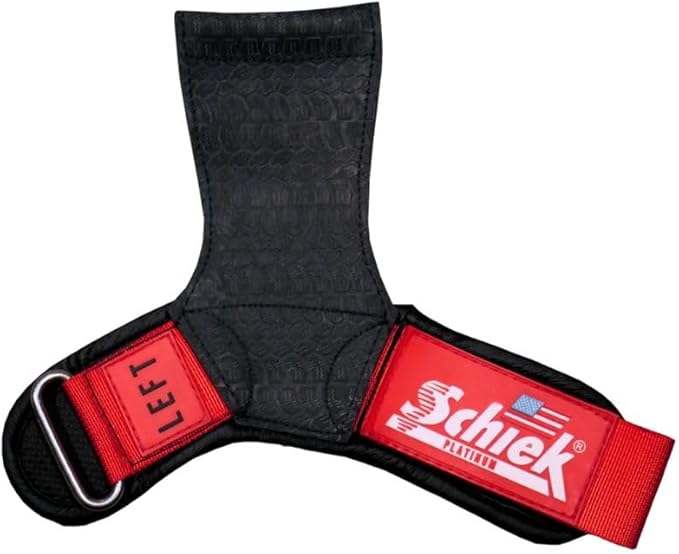 Schiek Sports Model 1907 Platinum Edition Ultimate Grips - 3 in 1 Weight Lifting Straps Wrist Wraps and Grip Pads - Secure Non Slip Control and Comfort for Strength Training
