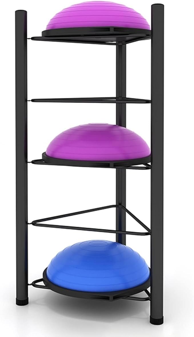 Floor Stand Storage Organizer for Balance Balls - 3/5/6/7 Tier Rack for Home Gym - Ideal for Bosu, Slam Balls, and Medicine Balls