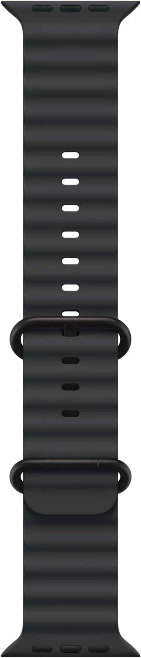 Apple Watch Band - Ocean Band (49mm) - Black with Black Titanium Finish - Regular