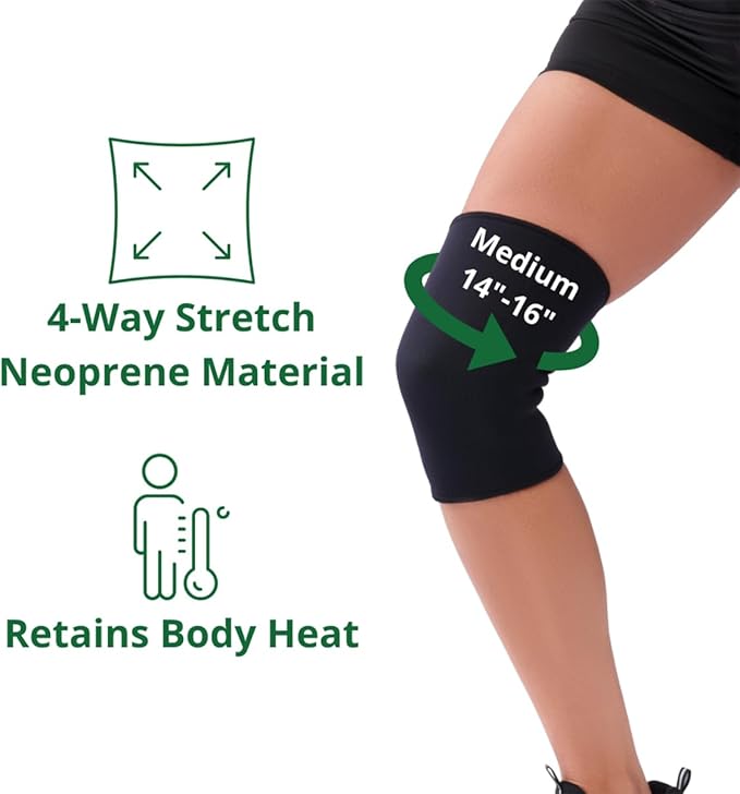 CURAD Neoprene Pull-Over Knee Support with Closed Patella, Size Medium, (14"-16" Circumference), 1 Each