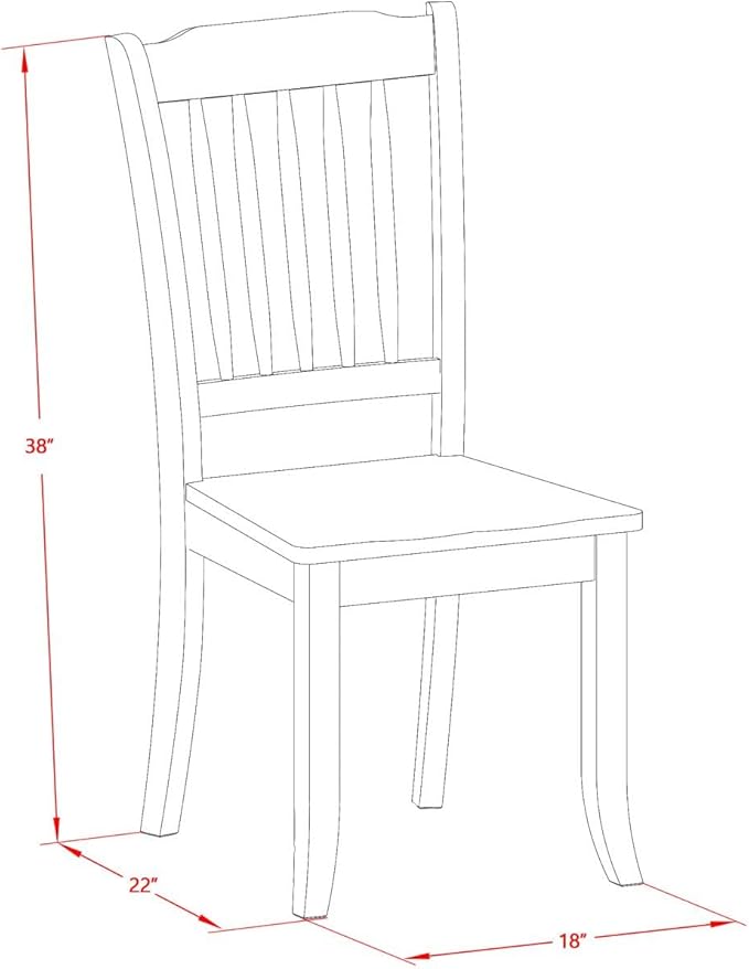 East West Furniture DLDA5-LWH-W 5 Piece Dining Room Furniture Set Includes a Round Kitchen Table with Dropleaf and 4 Dining Chairs, 42x42 Inch, Linen White