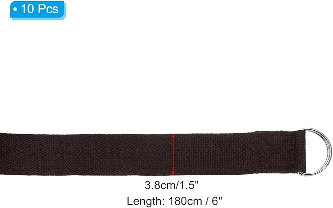 PATIKIL Yoga Strap for Stretching, Cotton Yoga Belt with Adjustable Metal D-Ring Buckle Stretch Band for Fitness Pilates