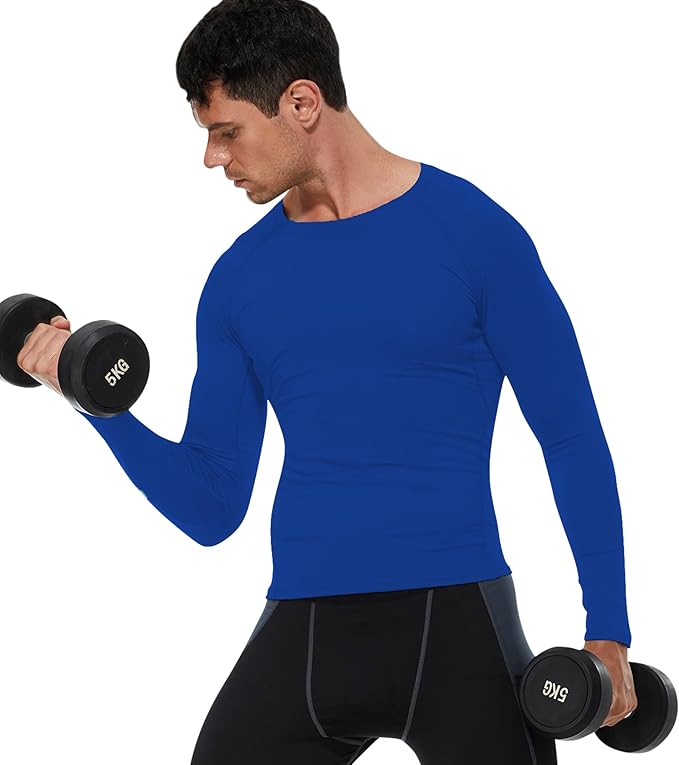 SPVISE 1 or 3 Pack Men's Compression Shirts Long Sleeve Workout Gym T-Shirt Running Top Cool Dry Sports Baselayer Undershirts