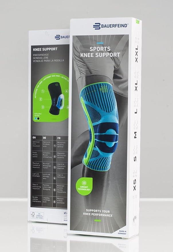 Bauerfeind Sports Knee Support - Knee Brace for Pain Relief and Stabilization - Patellar Knee Pad for Enhanced Support - Targeted Compression - Lightweight & Durable