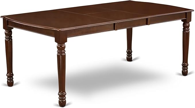 East West Furniture DONO7-MAH-W 7 Piece Dining Table Set Consist of a Rectangle Wooden Table with Butterfly Leaf and 6 Dining Room Chairs, 42x78 Inch, Mahogany