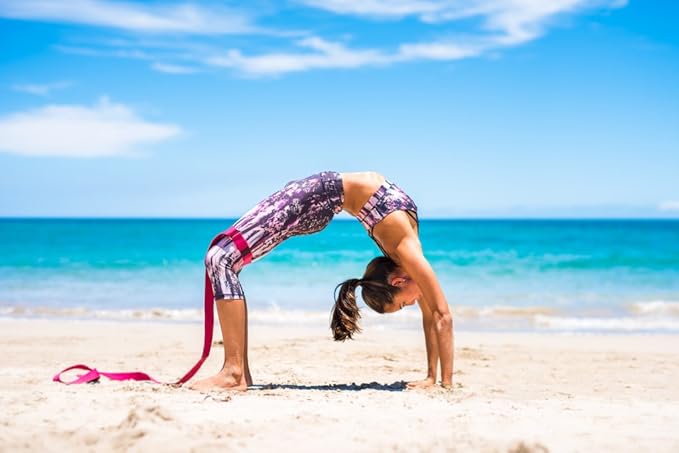 Clever Yoga - 8 ft Yoga Strap for Exercise & Physical Therapy, Leg Stretching Strap Yoga Accessories & Stretching Equipment, Leg Stretcher for Women & Men, Home Workout Essentials