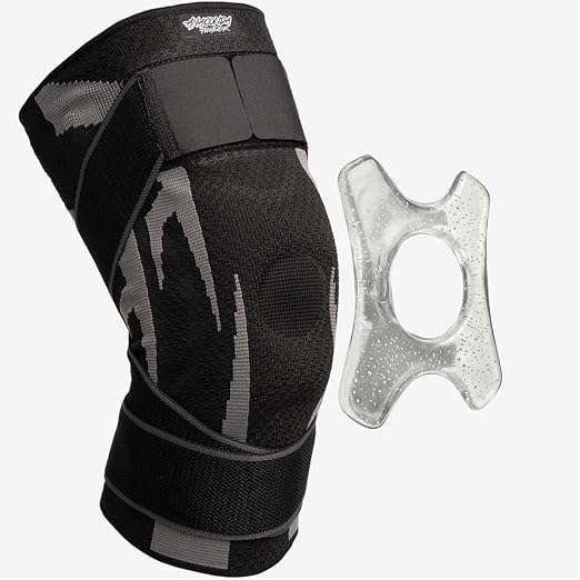 Anaconda Fightwear Stabilizer Knee Brace (Large) - Compression Support Sleeve with Spring Stabilizers for Shock Absorption & Joint Health - Fits Left or Right Leg - Ideal for Athletes, Men and Women